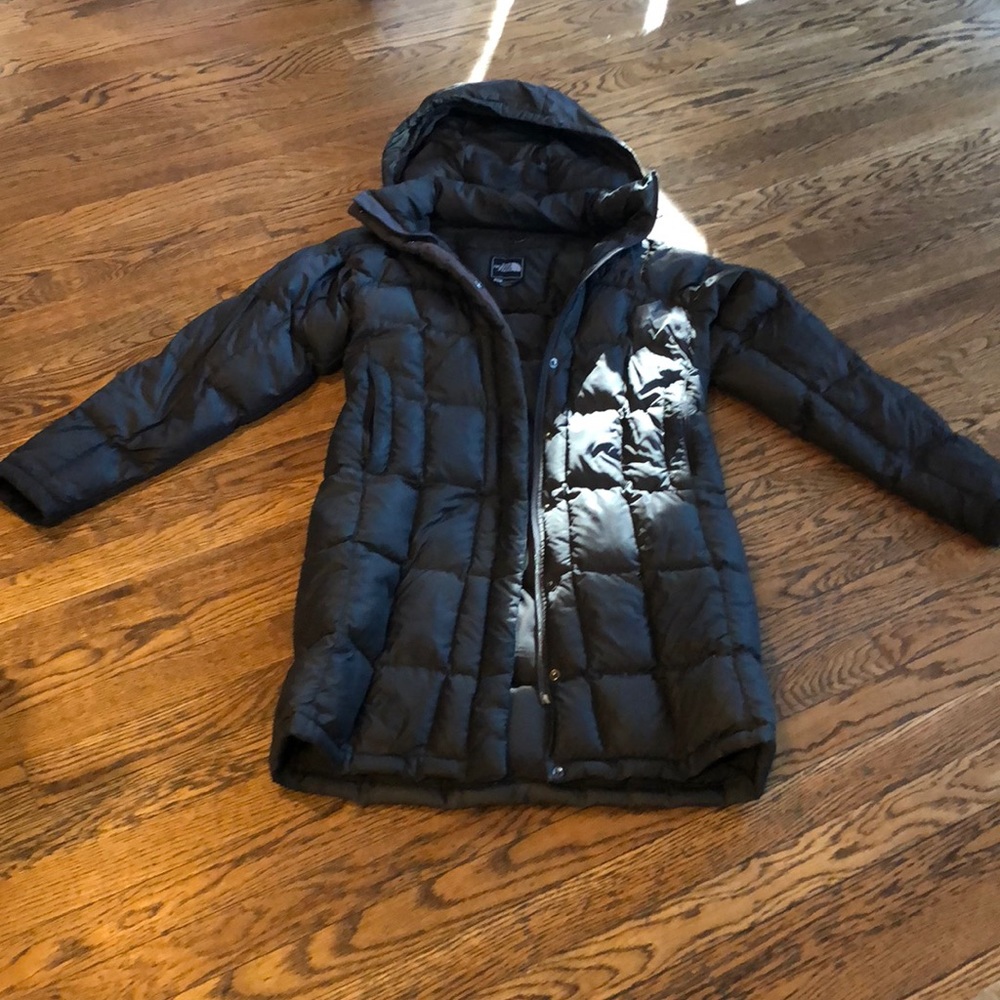 North face above knee jacket/puffy coat.